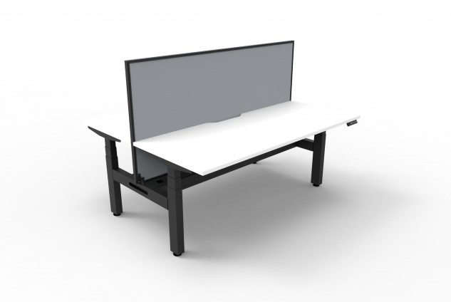 Black Frame - White Top with Screen and Cable Tray